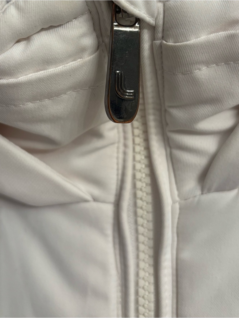 Lolë White Cream Quilted Hooded Mid-Length Puffer Jacket Coat - Picture 4 of 9